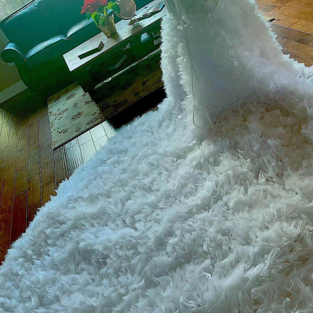 Handmade Organza Train for Wedding Dress. Elevate any dress with a 14ft train!